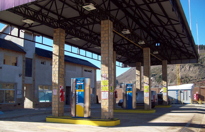 CNG filling station in San Martín de los Andes, equipped by Galileo