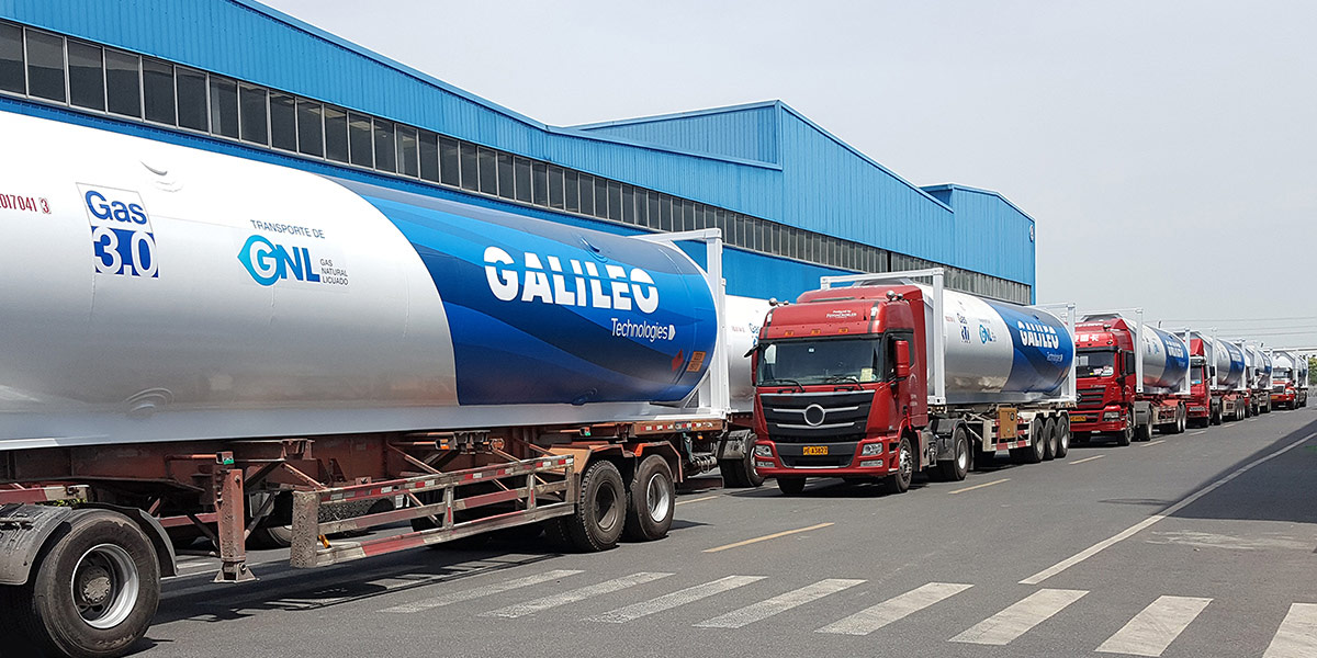 El Gasoducto Virtual transporta GNL en cisternas criogénicas.