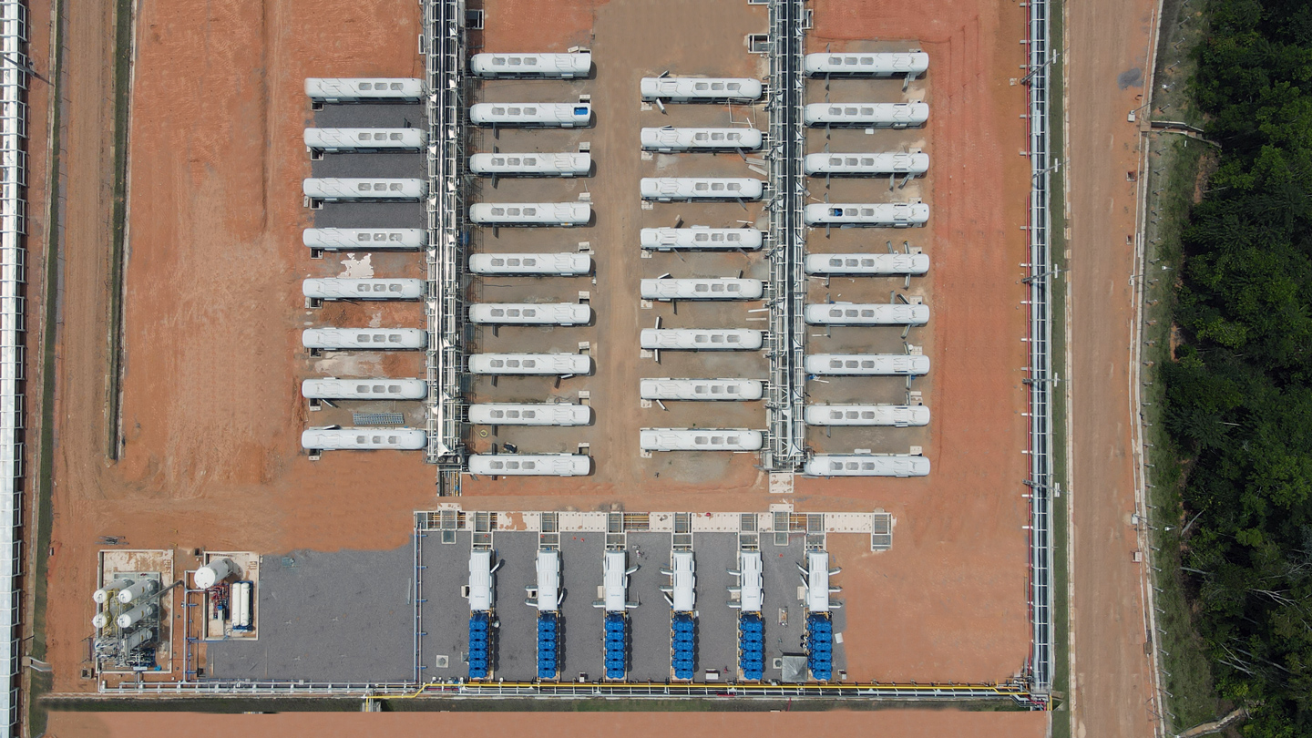 Medium-scale LNG production plant in Amazonas, Brazil.